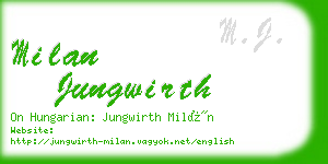 milan jungwirth business card